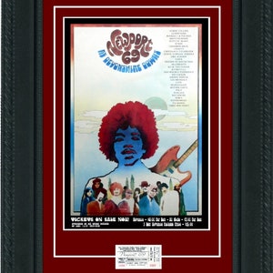 Newport Pop Festival 1969 Konzert Poster & Karte Fertig zum Rahmen! Historisch. Hendrix-Look!