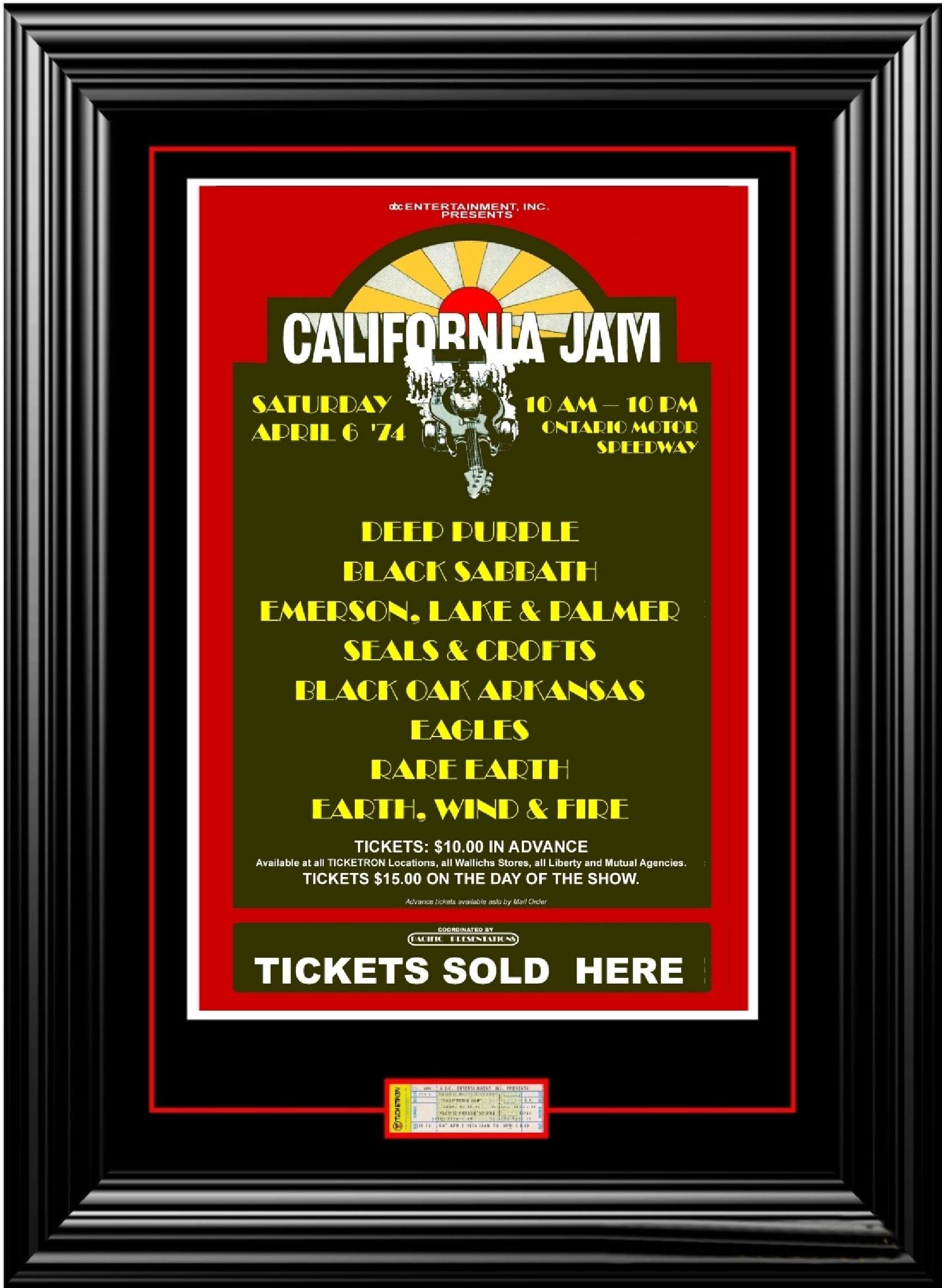 California Jam I 1974 Concert Poster + Ticket. Ready to Frame - Etsy