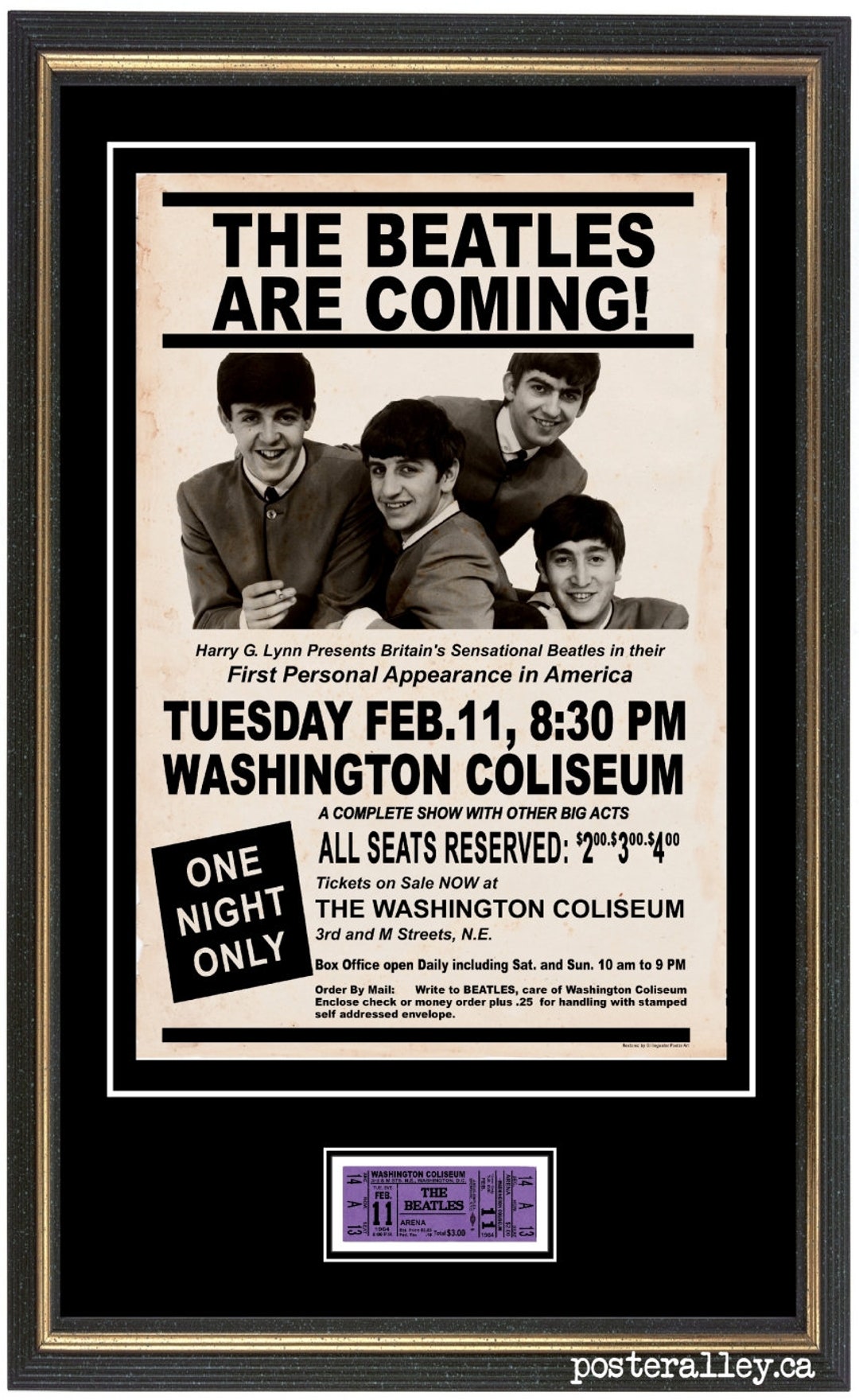 額装品/Washington Coliseum/ビートルズ/ポスター/インテリア 【公式通販】