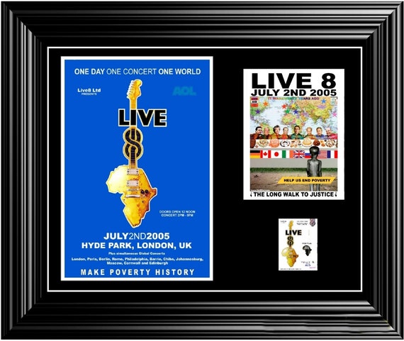 (未使用･未開封品)Live in Concert: The Road to Freedom [DVD] Live 8 2005 Concert Poster + Ticket + Program Cover Pink