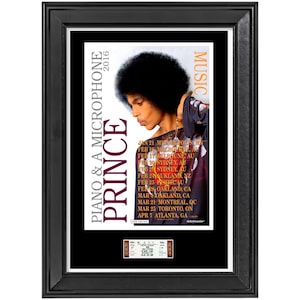 Prince 2016 "The Last" Konzert Poster + Ticket fertig zum Einrahmen! Atlanta