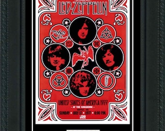 Led Zeppelin  Concert Poster + Ticket 1977 Seattle   plant, page, Bonham,