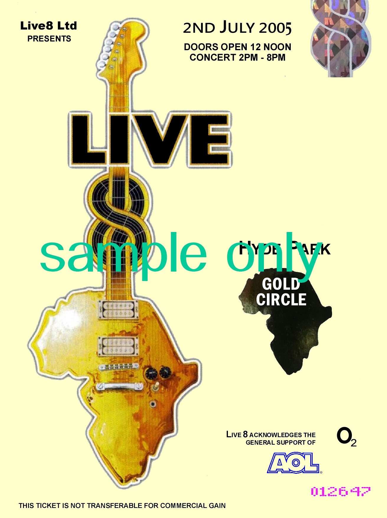 (未使用･未開封品)Live in Concert: The Road to Freedom [DVD] Live 8 2005 Concert Poster + Ticket + Program Cover Pink