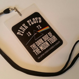 Pink Floyd 1972 Backstage Pass 2-seitig mit Signaturen!   Bühnen-Gedenkstück-Optik! Mond