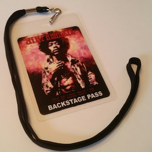 Jimi Hendrix  Backstage Pass  2-sided with signatures!   stage commemorative item look!