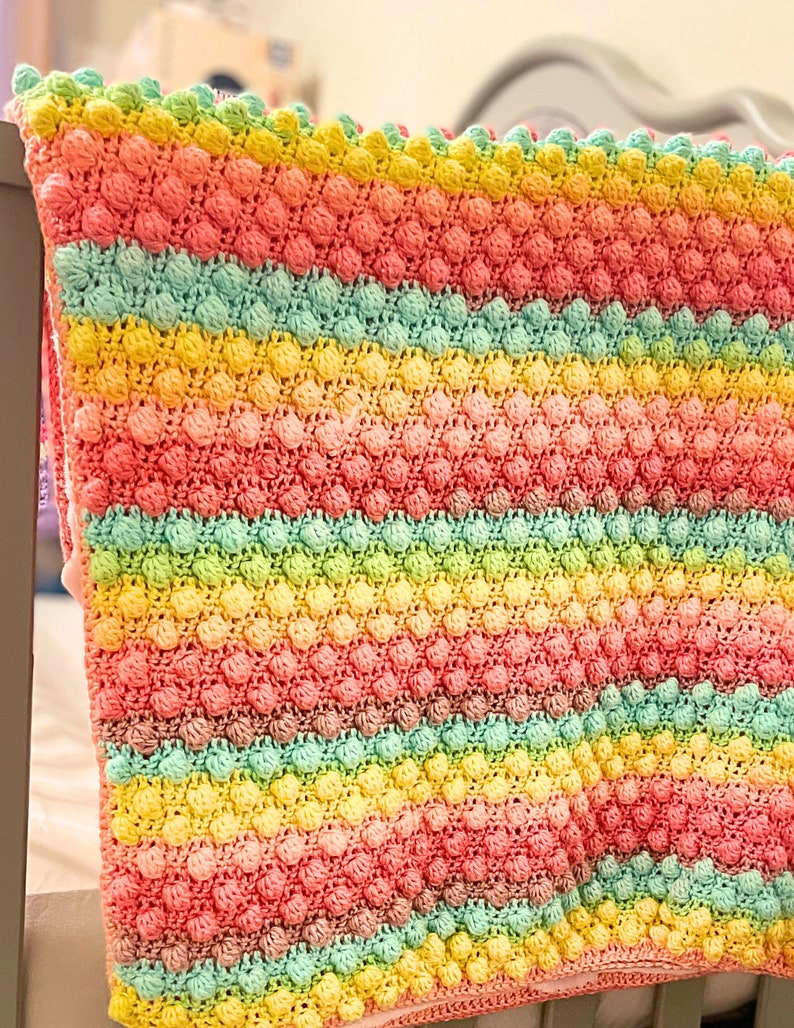 Handmade Crochet Baby Blanket With Customization Options Etsy