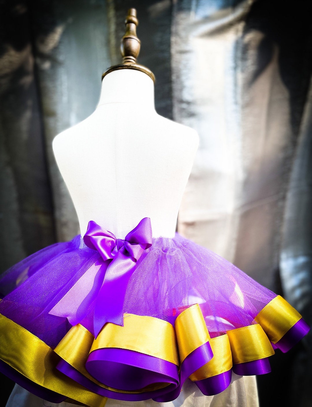 Handmade Baby Tutu Skirt in Purple and Gold, Baby Girl Tutu Skirt Toddler Tutu Skirt Special