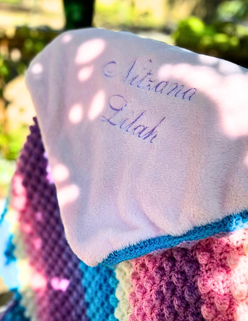 Handmade Crochet Baby Blanket With Customization Options Etsy