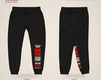 Foot Traffic Control Boxing Sweatpants, Leg Print Joggers, Funny Boxing Gift, Day One Boxing