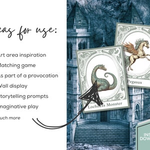 Mythical Creature Fact Cards - Set of 20 Printable Educational Cards ...