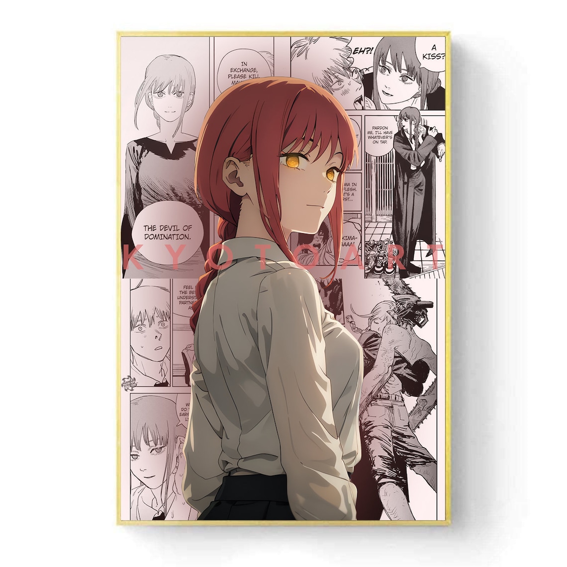 Makima Anime Manga Wall Paint CSM Anime Wall Paint Kit Makima Denji ...