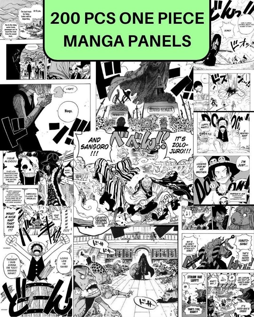 VEENSHI set of 20 manga wall collage kit of onepiece luffy gear 5 collage  kit : : Home & Kitchen