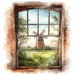 Country Windows Landscape and Scenery Digital Prints 4 Instant Download ...