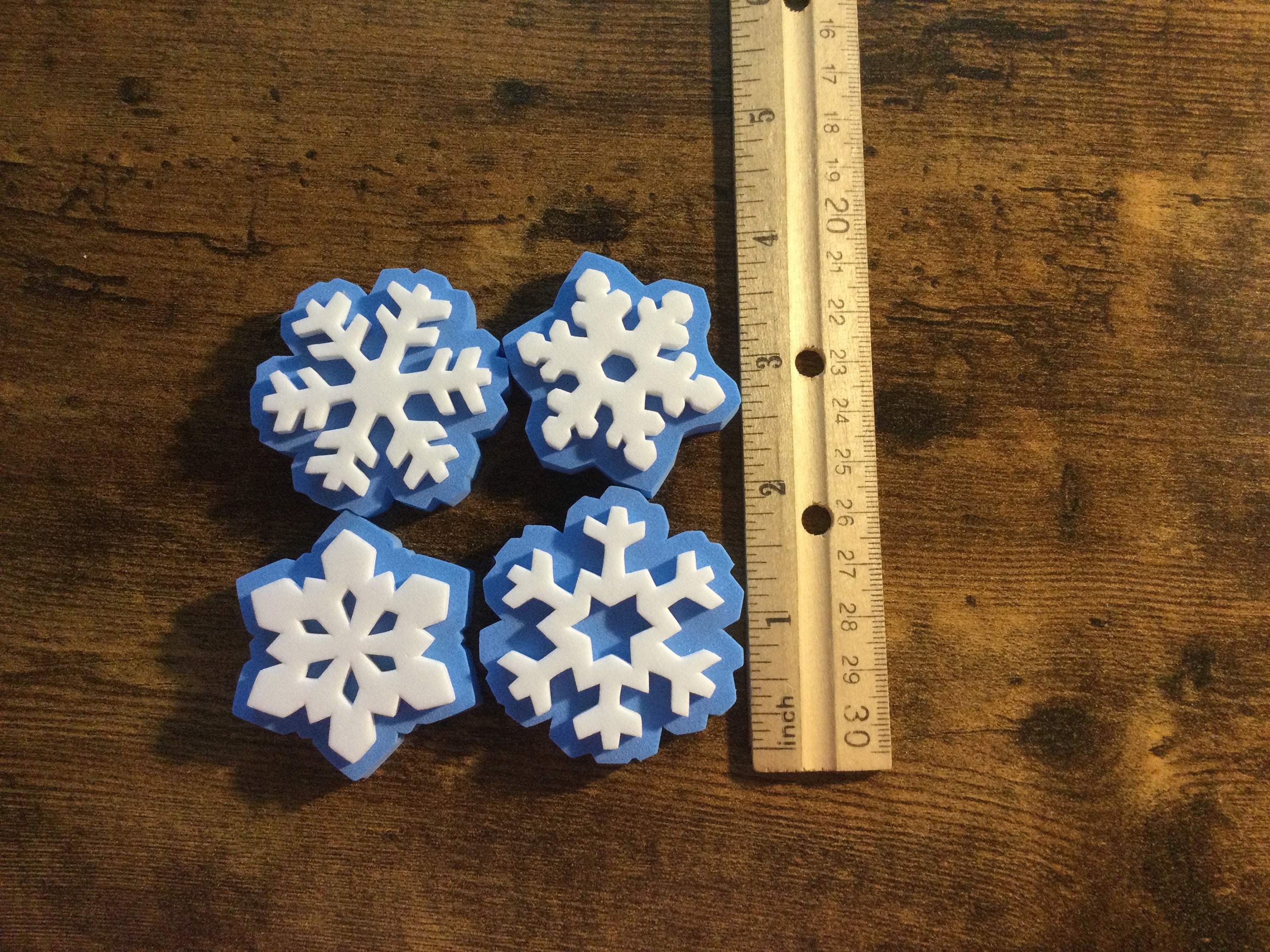 30 Count Assorted Foam Let It Snow Snowman Snowflake 