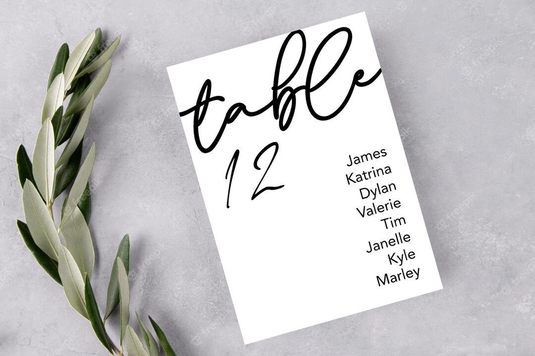 DIGITAL DOWNLOAD EDITABLE Table Setting Card Wedding Bridal Etsy