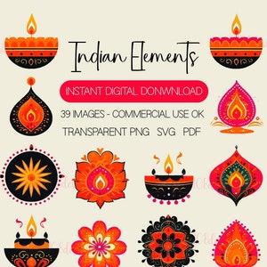 Indian Clipart Collection - Indian Elements transparent PNG SVG PDF Art 39 images (80 files) Commercial use ok