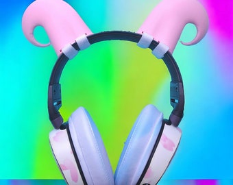 Devil Curled Horn Headset Attachment | 3D Print