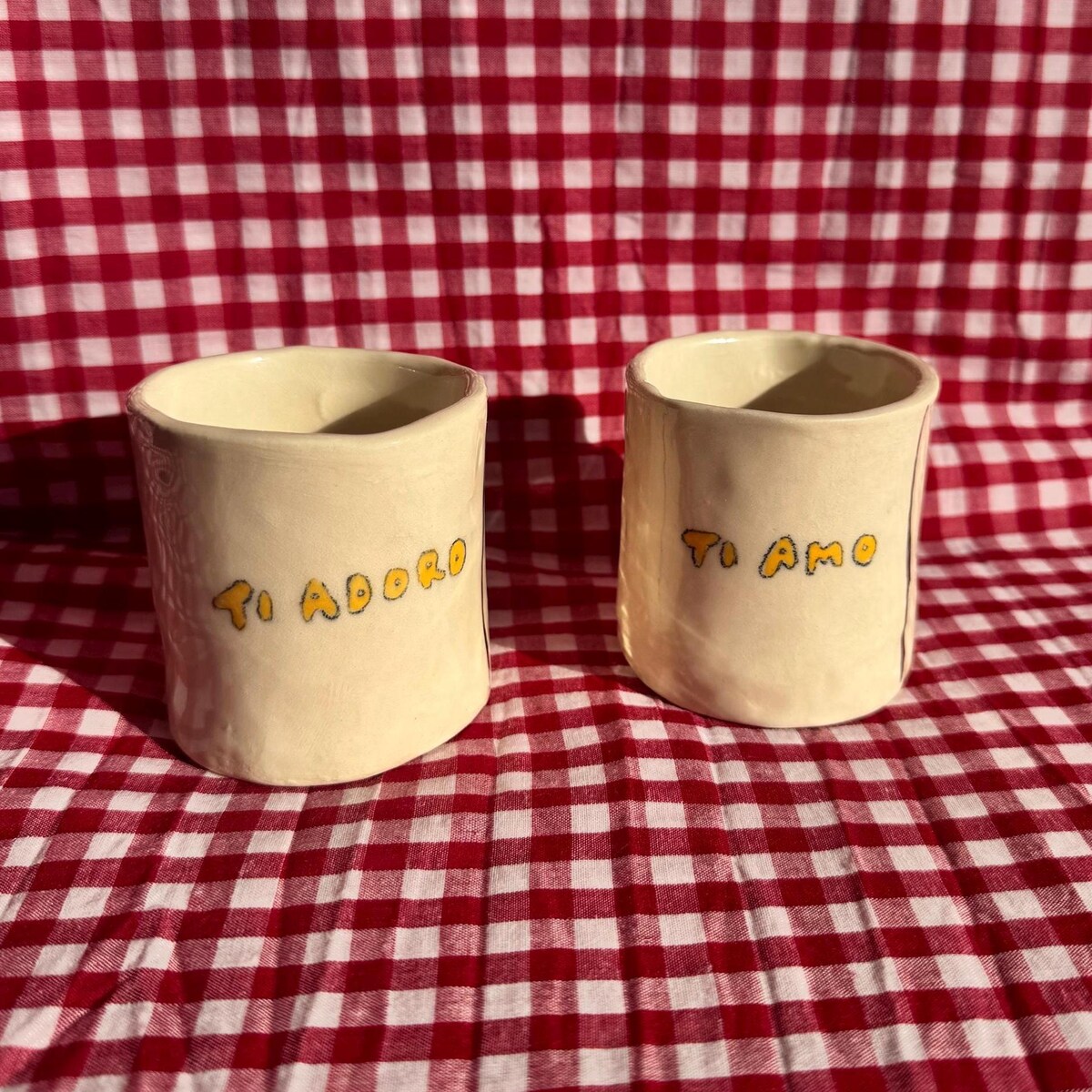 Handmade Hand Painted Espresso Cup, Ti Amo, Italian Ceramic Demitasse, Small Cup, Small Batch Pottery, Unique Espresso Drinkware - Etsy