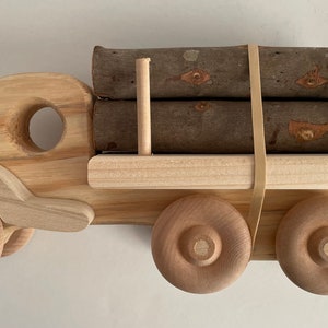 Log Truck Wooden Toy