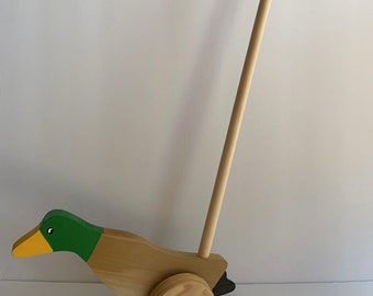 Wooden Push A Long Duck