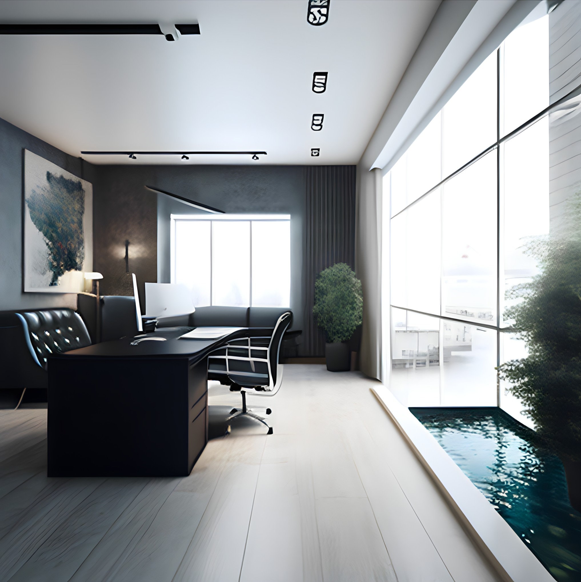 4pc. Modern House Zoom Backgrounds Etsy Hong Kong