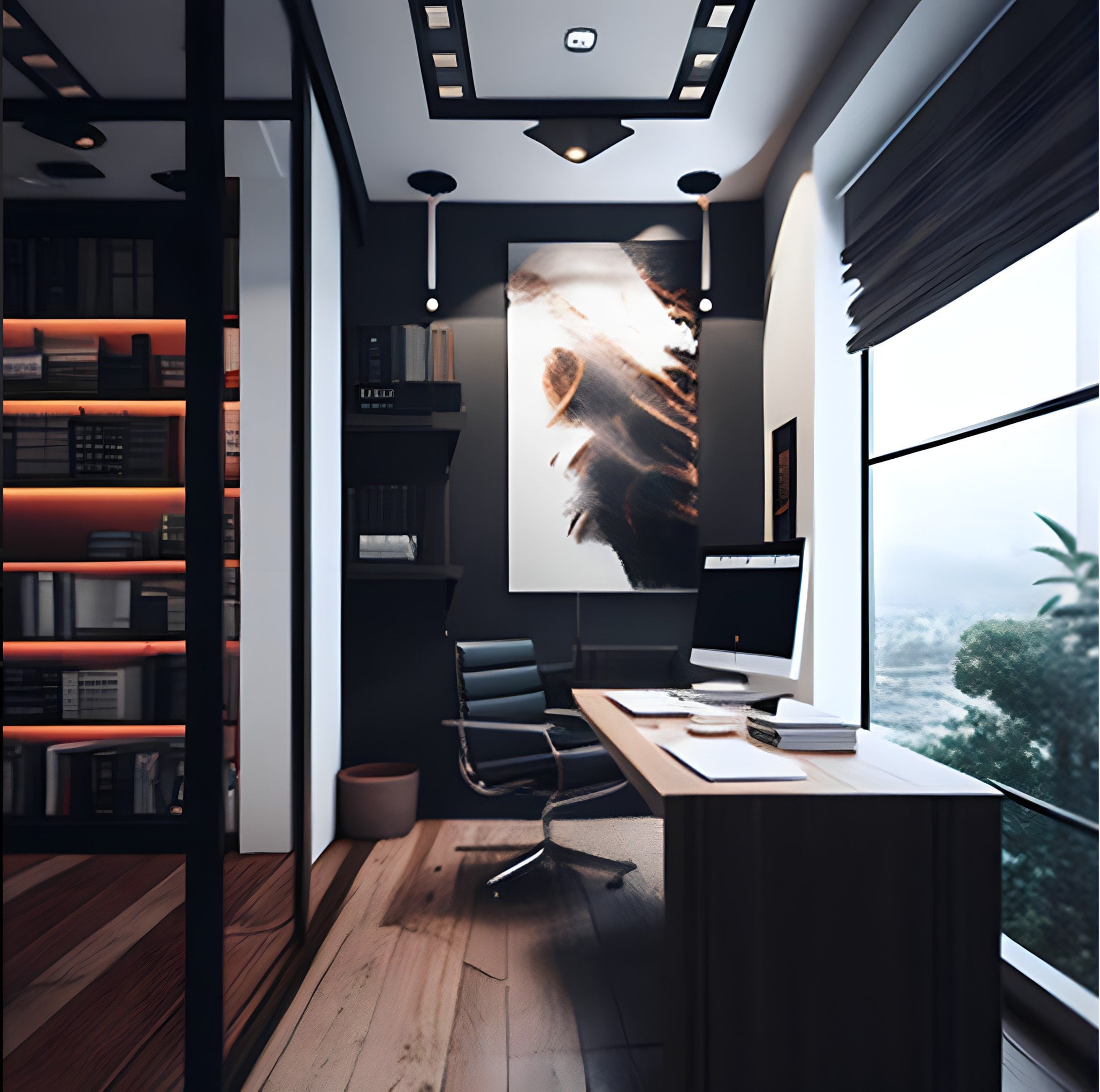 4pc. Modern House Zoom Backgrounds Etsy Hong Kong