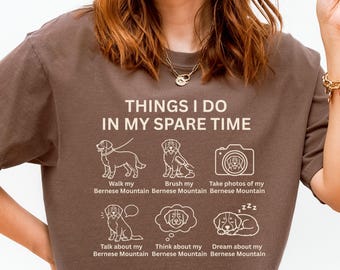 Camiseta de tiempo libre del perro de montaña bernés