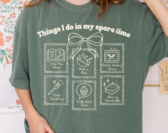 Camiseta divertida para culinária, estampa Foodie Stamp Comfort Colors