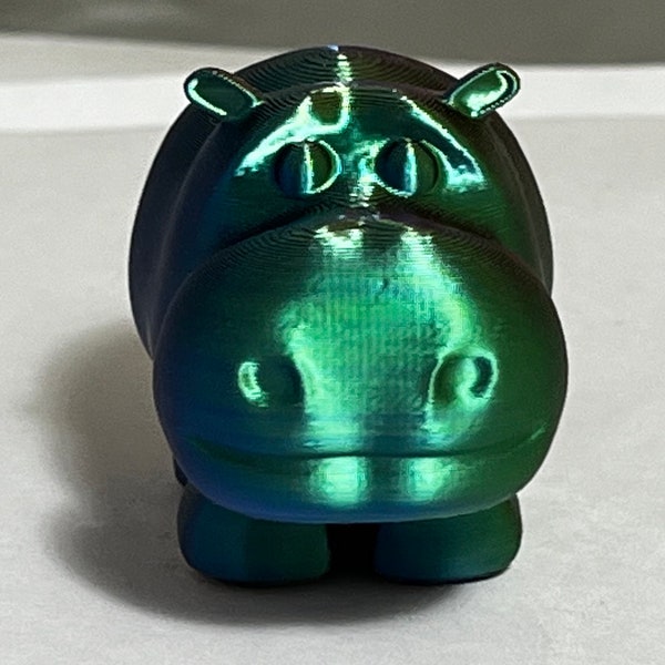 3-D Printed Cute Hippo