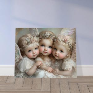 Three Angels - Premium Matte Paper Poster - Wall Art by Marina Blue Studio 40x50 cm / 16x20″