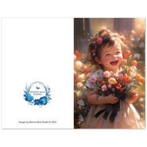 Paquete de 10 tarjetas de felicitación dobles con sobres (EE. UU. y Canadá) Marina Blue Studio Design