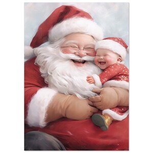 Happy Santas - Poster in carta opaca di alta qualità - Wall Art di Marina Blue Studio