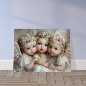 Three Angels - Premium Matte Paper Poster - Wall Art by Marina Blue Studio 45x60 cm / 18x24″
