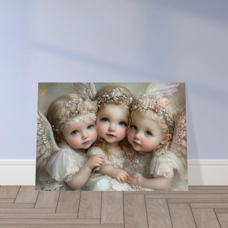 Three Angels - Premium Matte Paper Poster - Wall Art by Marina Blue Studio A2 (42 x 59.4  cm)