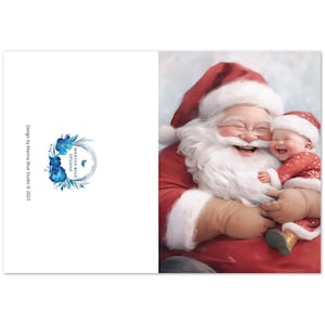 Joyeux père Noël - Lot de 10 cartes de vœux de Noël doubles avec enveloppes (États-Unis et Californie) Marina Blue Studio Design
