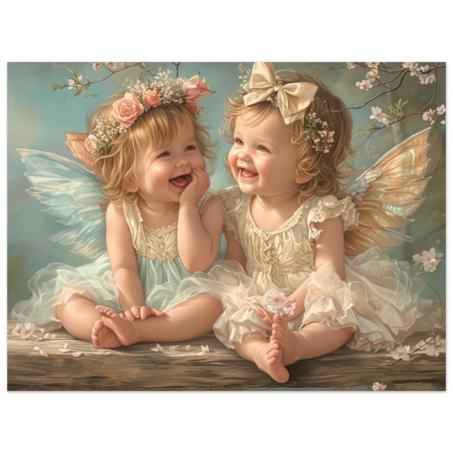 Large Spring Angels Spring Angel Poster – Premium Matte Paper, Whimsical Nursery Art - Etsy