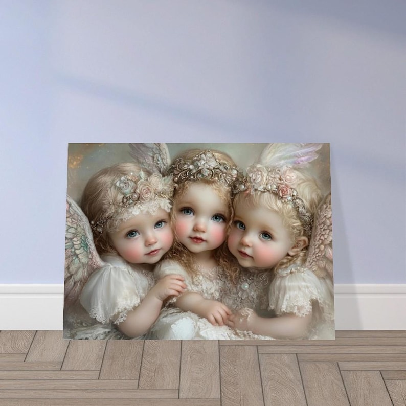 Three Angels - Premium Matte Paper Poster - Wall Art by Marina Blue Studio 13x18 cm / 5x7″
