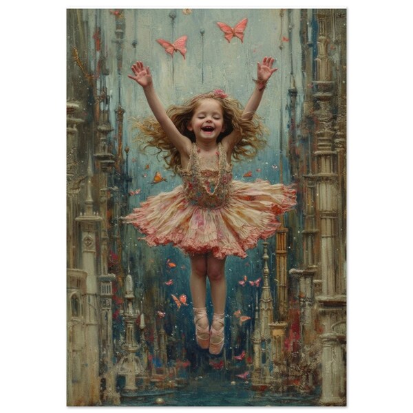 Ballerina Dance - Poster en papier mat premium - Art mural par Marina Blue Studio
