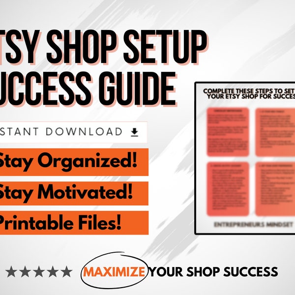 Etsy Shop Setup Checklist Etsy Success Guide 2023 Seller Guide For Beginners How to Sell on Etsy How to Set up Etsy Shop Beginners Guide