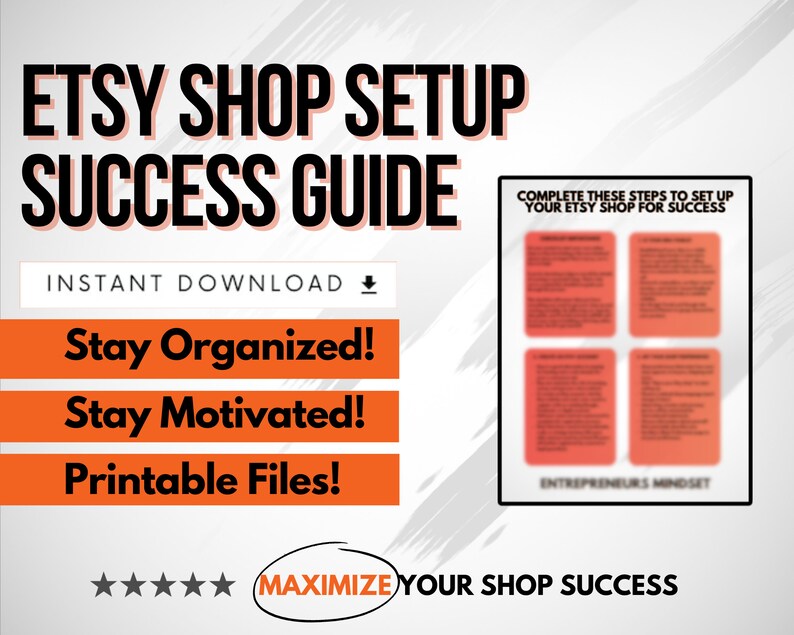 Etsy Shop Setup Checklist Etsy Success Guide 2023 Seller Guide for