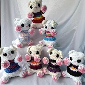 Amigurumi LGBTQA+ Pride Flag Kitten Plushie