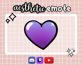 heart emote aesthetic emote, cute emote for cute streamers & content creators