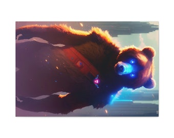 Space Grizzly modern canvas painting