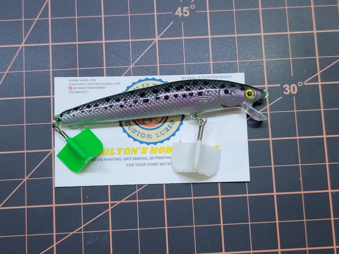 Custom Painted Rainbow Trout Jerkbait Etsy