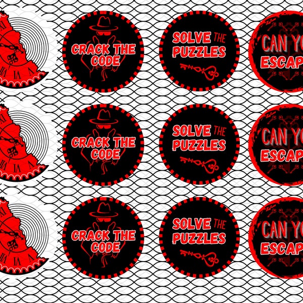 Escape Room Cupcake Toppers