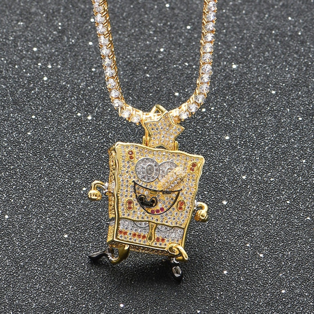 Spongebob iced out chain Clearance