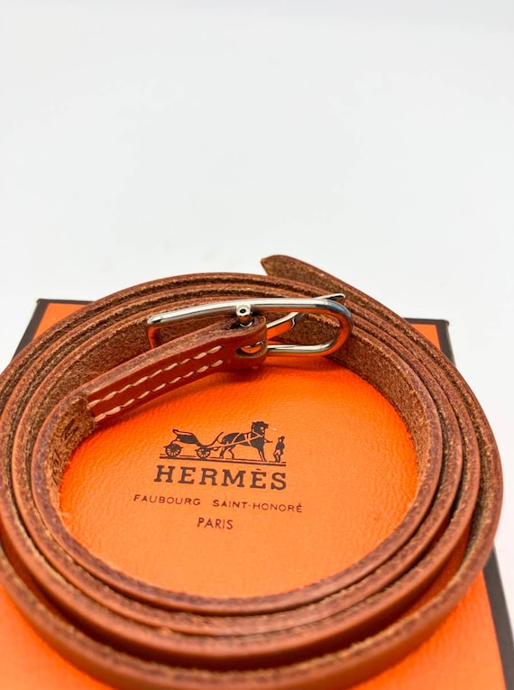 HERMES Api Bracelet Leather Camel Bracelet