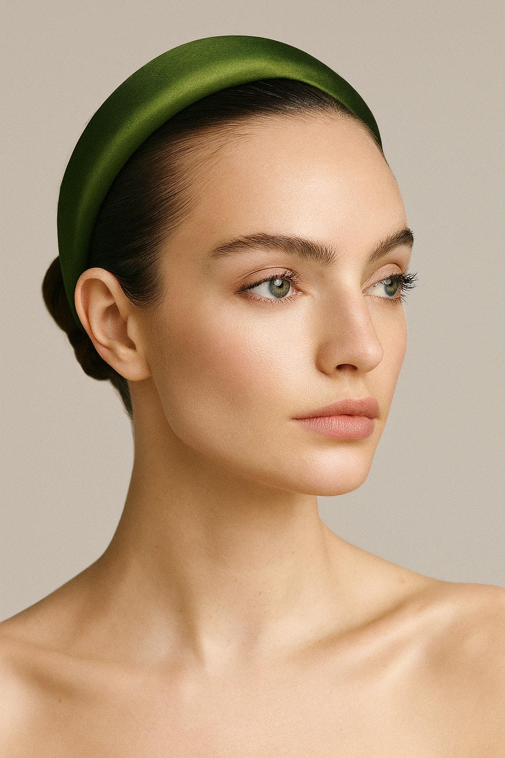 アクセサリー panddy Prada Vintage Green Silk Padded Hair Accessory Headband - Etsy