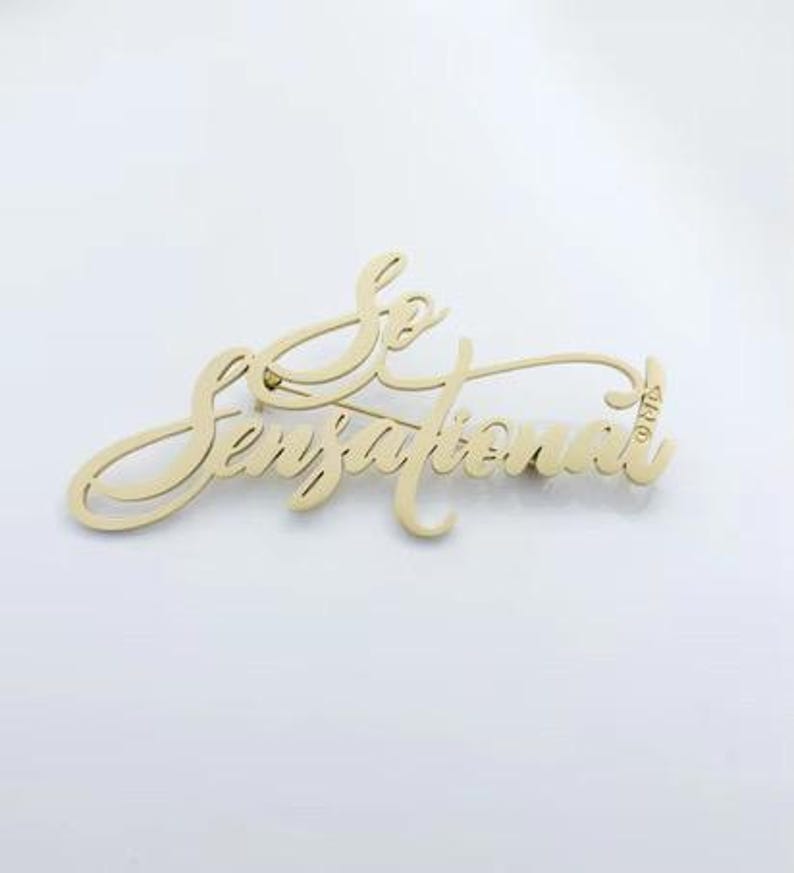 Script Brooch So Sensational Script DST Brooch - Etsy