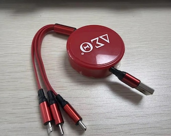 3 in 1 Retractable Delta Sigma Theta Charging Cord
